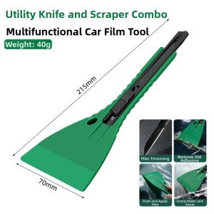 MODERNLUX ABS Plastic Stain Scraper Blade Extension Multi-Function Vinyl Wrap Squeegee  Adjustable Tint Install Tool for Car Window