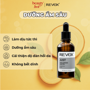Hyaluronic Acid 5% - Tinh chất dưỡng ẩm cho mặt và cổ Revox B77 Just - 30ml