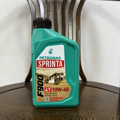 PETRONAS ENGINE OIL F900 10W40 4T FULLY SYNTHTIC WITH OIL FILTER LC135 Y15 & STP OIL TREATMENT FOR ALL MOTORCYCLE USE LC135 Y15 EX5 RS150 WAVE LAGENDA