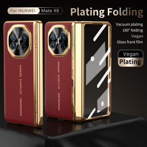 For Huawei Mate X6 X5 X3 180° Infinity Foldable Glass Front Film Vacuum Plating Anti-Fingerprint Comfort Hand Flap Phone Case
