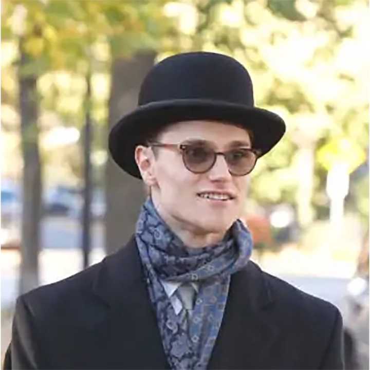 Topi caplin Bowler hat import original hard laken press bowler hat