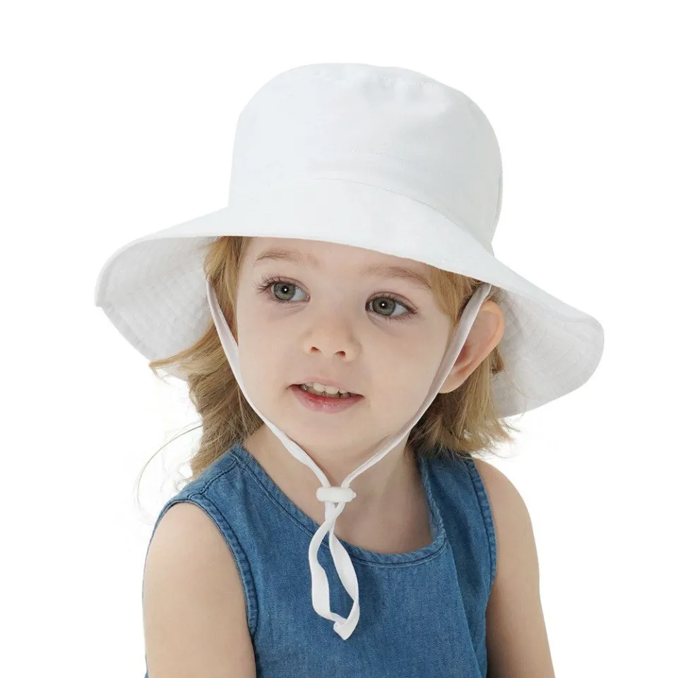 1Pc Summer Baby Sun Hat for Girls Boys Wide Brim UV Protection