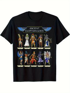 MenS Ancient Egyptian Gods Graphic T-Shirt - 100% Cotton Breathable & Lightweight    Casual Round Neck Short Sleeve    Perfect For Home Leisure And Outdoor Activities    Sizes S-XXXL