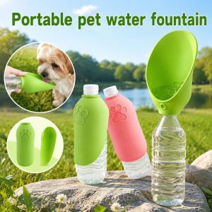 CANICECA Silicone Dog Outdoor Water Bowl Folding Design Portable Dog Water Cup Sleeve Durable Pet Water Bottle Pet Supplies