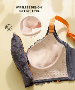 Women Wireless Lace Anti-Sagging Push Up Underwear Plus Size Adjustable Brassiere Soft Support Lingerie