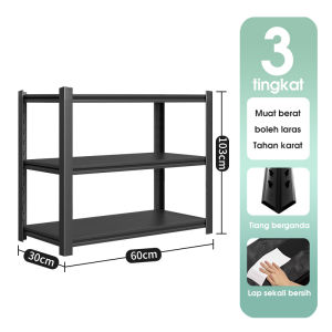 [Raya Kitchen Rack] KING GLOBAL Thickened Storage Rack Column Iron Rack Kitchen Household Multi-layer Storage Shelf Plate Bowl Storage Rack Warehouse Supermarket Kitchen Display Storage Rack