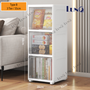 Toy storage box Household transparent clamshell creased storage cabinet snack cabinet