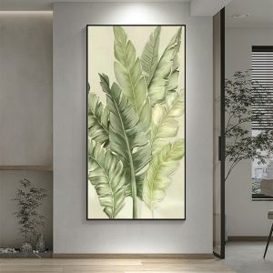 (ẢNH THẬT) Tranh treo tường lá tropical tranh tráng gương bo viền mặt mica sáng bóng