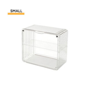 Locaupin Dust Proof Clear Display Collection Case Stand Figurine Organizer Stackable Showcase Toy Storage Holder