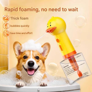 Electric Cat Foaming Machine Dog Cleaning Bath Shampoo Foam Sprayer Pet dog shower gel bubbler cat bathing dog bath bubbler bath bubble machine yellow duck bubble machine Pet fully automatic bubble machine shower gel electric foam machine