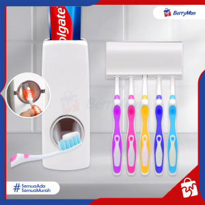 Dispenser Odol Tempat Holder Sikat & Pasta Gigi Otomatis GEN 2 Tempel Dinding