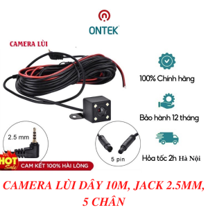 Camera lùi ô tô dùng cho camera hành trình loại 5 chấu dây tín hiệu 10m/55m phù hợp mọi loại xe