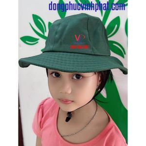 Nón Mũ tai bèo trẻ em in logo sao vàng Nón Xanh Lính Bé Cho Bé Đi Diễn du lịch dã ngoại sự kiện