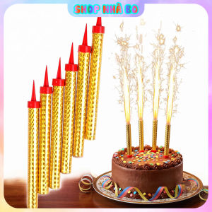 1 set 6 cây Nến Phụt Sinh Nhật 15cm 30cm Nhà Bo Nến Pháo Hoa Trang Trí Bánh Kem Phụ Kiện Tiệc Sinh Nhật