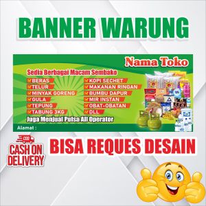 Spanduk Warung toko Sembako | Banner toko warung Sembako | Backdrop Sembako | Warung Madura | Spanduk Toko Serba Ada