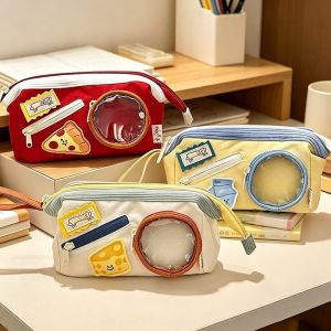 Large Capacity Pencil Case Cartoon Stationery School Supplies Pencil Cases Pouch Office Desk Storage Bag Students Kids Pen Case Bags Box