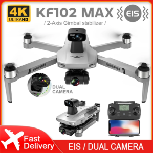 ST【Fast delivery】【Available】2022 New KF102 MAX 360° Laser Obstacle Avoidance UAV With Camera 4K Profesional 1.2KM 5G WiFi HD Camera 2-Axis Anti-Shake Gimbal GPS Foldabl RC Quadcopters