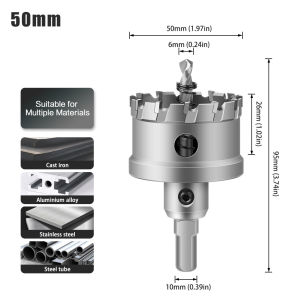 12-50mm 5A Alloy Hole Opener High-grade Stainless Steel Hole Opener TCT Carbide Reamer Metal Drill Bit