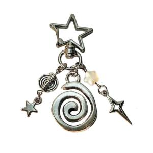 Youthful Beaded Keychain Spiders Web/Spirals Star Charm Keyring Accessory Lightweight Gift For Teens Fashion Gifts