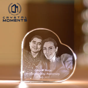 Customizable Optical 2D/3D Photo Crystal FREE 2D Laser Engraving Service Of One Image/Logo And Wordings Prefect Couple Giftings H05
