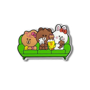 jibbitz cross charm รองเท้าหัวเข็มขัด อุปกรณ์เสริมรองเท้าดอกไม้ LINE และ Friends การ์ตูน Corny กระต่าย หมีสีน้ำตาล รองเท้าแฟชั่น จิ๊บบิท ตัวติดรองเท้า cross