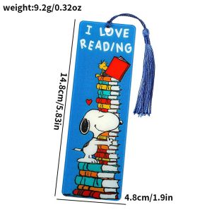 clu Cute Cartoon Snoopy Acrylic Tassels Bookmark Gift For Kids Souvenirs Collections ulc