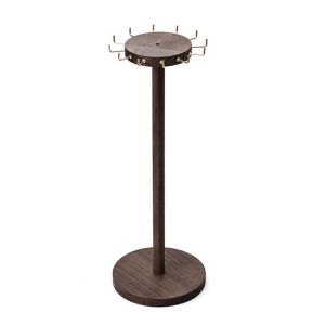 YONIT Display Stand Jewelry Organizer Pendant Bracelets Solid Wood Necklace Earrings Holder Creative Round Jewelry Storage Rack
