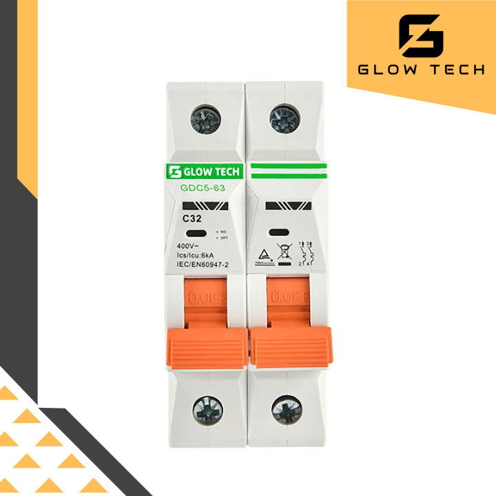 Glowtech Miniature Circuit Breaker AC GTC5-63 10A - 63A 6.0KA MB 50Hz ...