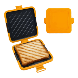 CHUN053634 Hai Máy làm bánh sandwich bằng lò vi sóng Làm nhanh Có thể tháo rời Chảo nướng Panini Press Bền bỉ Chống dính Lò nướng bánh mì bằng sóng vi ba Bánh quế nướng