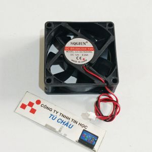 Quạt 7Cm dày 2.5Cm / Điện áp DC 12V loại 2 dây đầu 2 Pin (5.5mm x 4.0mm) NEW