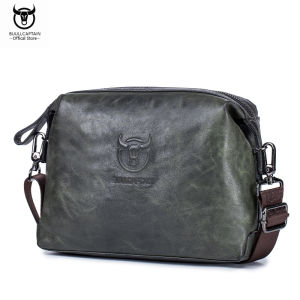 BULLCAPTAIN High-Quality Leather Bag Casual Sports 9.7-inch Large-Capacity Multi-Card Slot Business Shoulder Bag