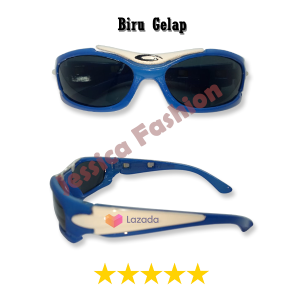 Kacamata Gaya Sport Untuk Anak Lensa Hitam Anti UV Debu Bentuk Wrap Around Gaya Keren Kece Cocok Untuk Bersepeda Naik Motor Hiking Traveling - CEWEK COWOK - BISA COD