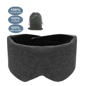 Sleep Mask Eye for Men Women Travel Sleeping Eye Mask Cotton Eye Mask with Elastic Strap Penutup Mata