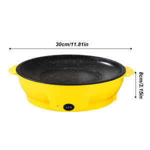 【PH shipment】22cm/26cm/30cm 3 Colors 220V Electric Frying Pan Easy Clean Non Stick Grill Pan with Detachable Power Cable