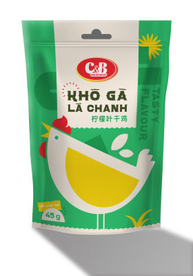 KHÔ GÀ LÁ CHANH C&B GÓI 45G