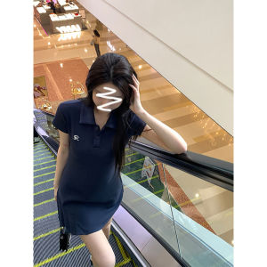 COD  Leisure Sports Tennis Dress Womens Summer Korean Style Fashion Temperament Polo Small Embroidered Pleated Skirt  CNN