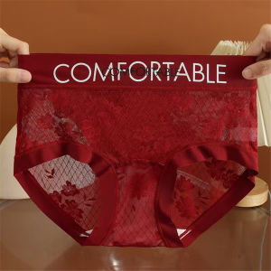 【การจัดส่ง 2-3 วัน】 YIFAFA กางเกงในไร้รอยต่อระบายอากาศสำหรับผู้หญิงกางเกงในลูกไม้ไร้รอยต่อสไตล์ขึ้นปานกลางกางเกงในลายดอกไม้5สีสำหรับผู้หญิง