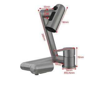 Factory Ready Stock Foldable Faucet 304 Stainless Steel Hot and Cold Kitchen Basin Faucet Hidden Vegetable Wash Basin Stainless Steel Sink FaucFast shipping