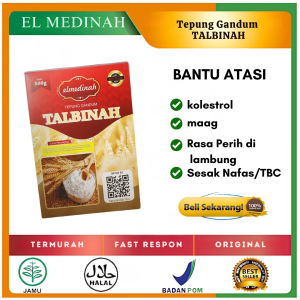 Tepung Talbinah BPOM El Medinah Resep Thibb Nabawy isi 500 gr | Tepung Gandum 100% Original