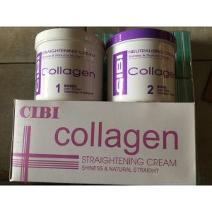 Kem duỗi tóc Collagen Cibi 600m x 2 siêu thẳng