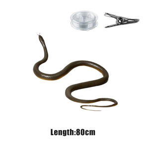 Tricky Prop Snake Prank with String Clip Party Favor Practical Jokes Funny Prank Snake Toy Snake on A String Prank DIY Snake Toy Snake Prank Toy Gag Gift Fake Snake Prank on Family with String Clip Plastic Snake Toy for Garden Props and Practical Joke