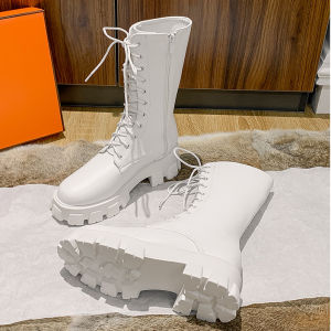 Size 35-40 Womens Shoes Large Size New Students Korean Boots Womens Round Thick Soled British Fashion Boots