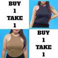 Bea Racer Croptop Sando – Plus Size, Cotton Spandex, Comfy Fit (L-2XL). 