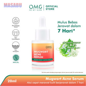 OMG OH MY GLOW Serum 20ml | Peach Glowing Pencerah untuk Kulit Sehat & Glowing | Mugwort Acne Perawatan Kulit Berjerawat