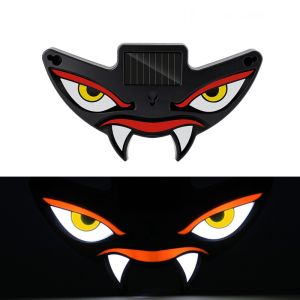 UNMEGONI Wireless Solar Powered Car Neon Light Dynamic Display Suction Cup Cool EYE Ambient Lights  Vibration Lights on Smart LED Lights