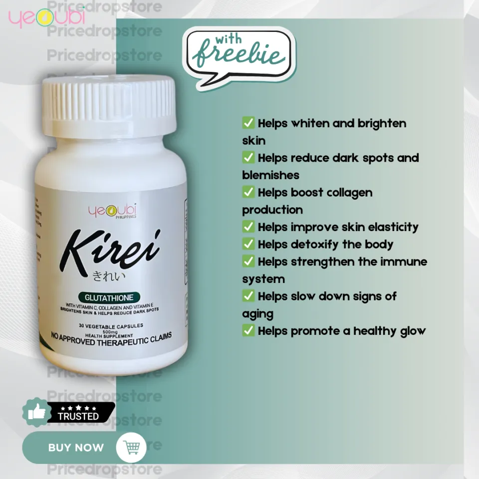 kirei glutathione price in watsons Yeoubi Kirei Glutathione + Collagen – Skin Whitening & Anti-Aging Supplement (30 Capsules)