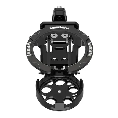 SEAMETAL Motorcycle Bottle Holder Foldable Turntable Water Cage Cup Holder Universal Premium Handlebar Mount Cup Holder