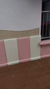 Padded Wall Panel Sticker adds the stated padded panel layer to a suitable wall for children’s room bedroom studio or activity area organised storage wall panel wall panel sticker