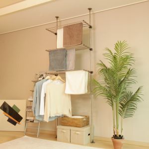 Cây treo để đồ Inox chống sàn - không cần khoan Wellex Hàn Quốc - SJG2032