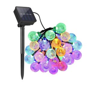 Leading solar lights string colorful lights flash lights string lights outdoor star lights courtyard balcony garden decorated with Christmas holiday lights low pressure lights